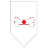 Ahi Bone Flag Japan Screen Print Bandana White Large