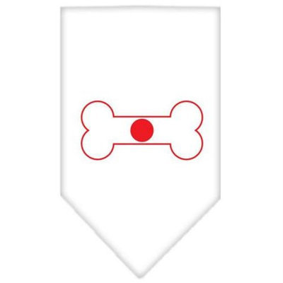 Ahi Bone Flag Japan Screen Print Bandana White Large