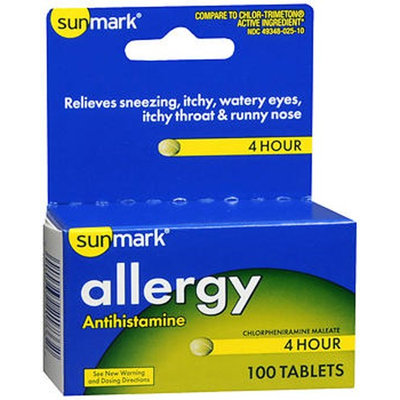 Sunmark Allergy 4 Hour, 100 tabs by Sunmark