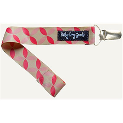 Baby Dry Goods 030-25 Pink-Tan Pinwheels Pacifier Clip