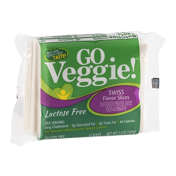 GO Veggie! Lactose Free Cheese Slices Swiss 12 CT Reviews 2019