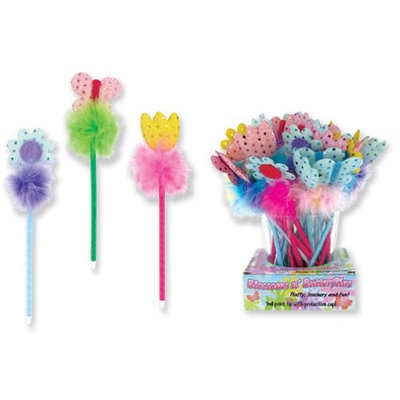 Bulk Buys Spring Sequin Furry Bobble Pen(Case of 72)