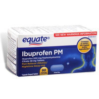 Equate - Ibuprofen PM 200 mg, 80 Coated Caplets (Compare to Advil PM)