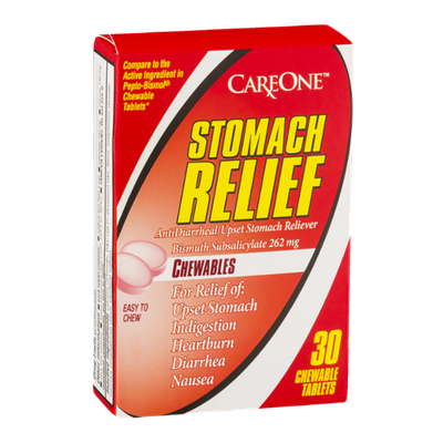 CareOne Stomach Relief Chewable Tablets - 30 CT