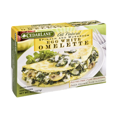 CedarLane All Natural Spinach and Mushroom Egg White Omlette