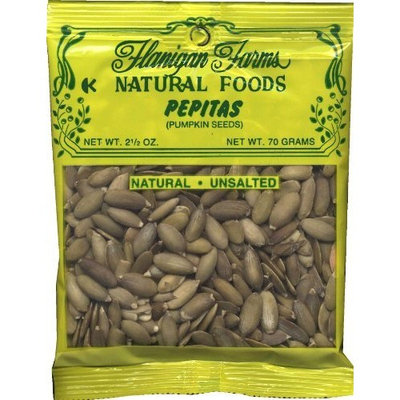 Flanigan Farms Natural Foods Pepitas (Pumpkin Seeds) Raw, Unsalted 2.5oz (6 Pack)