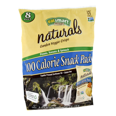 Snyder's EatSmart Naturals 100 Calorie Snack Packs Potato, Tomato & Spinach Garden Veggie Crisps - 8 CT