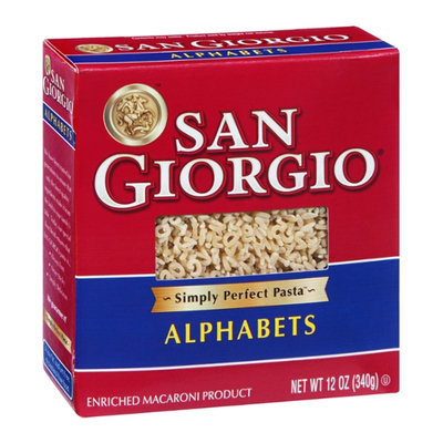 San Giorgio Enriched Macaroni Product Alphabets