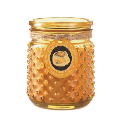 Koehlerhomedecor Caramel Pecan Hobnail Jar Candle