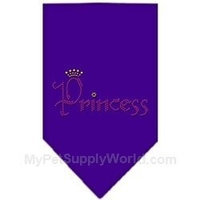 Ahi Princess Rhinestone Bandana Purple Small