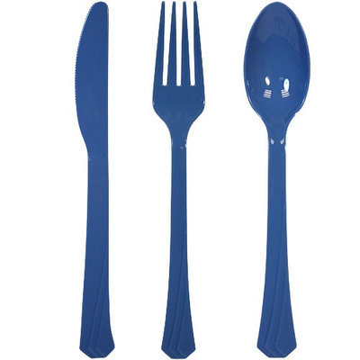 Hanna K Signature Hanna K. Signature 82265 Blue Heavyweight Cutlery Combo - 576 Per Case