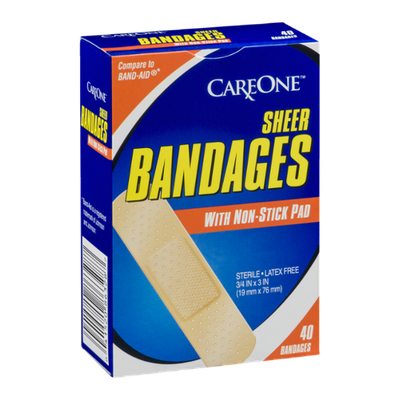 CareOne Sheer Bandages with Non-Stick Pad