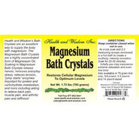Health And Wisdom MAGNESIUM BATH CRYSTALS 1.75# UP TO 14 BATHS