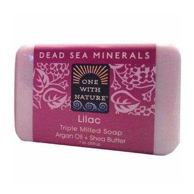One With Nature Triple Milled Soap Bar Lilac 7 oz