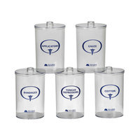 Mabis Healthcare MABIS Plastic Stor-A-Lot Sundry Jars with Imprints, Clear
