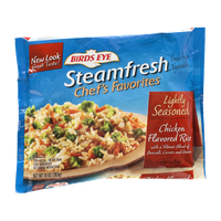Birds Eye Steamfresh Chef's Favorites Lightly Seasoned Chicken Flavored Rice With A Vibrant Blend Of Broccoli, Carrots and Onions
