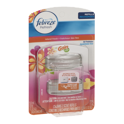Febreze Refresh Air Freshener Refills Gain Island Fresh - 2 CT
