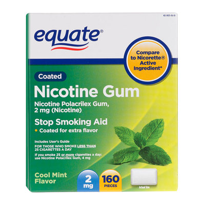 Equate Stop Smoking Aid In Mint w/2Mg Nicotine Ea. Piece Nicotine Gum - 1 Ct
