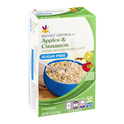 Ahold Instant Oatmeal Apples & Cinnamon Sugar Free - 8 CT