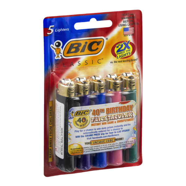 BIC Lighters Classic - 5 CT