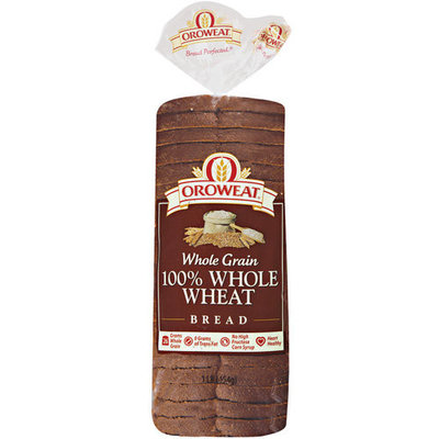Oroweat Whole Grain 100% Whole Wheat Bread, 16 oz