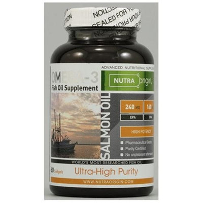 NUTORG Salmon Oil, Omega-3 Fish Oil Supplement, 60 Softgels