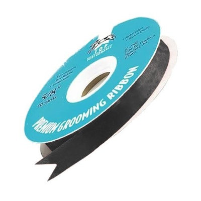 Top Performance Satin Acetate Durable Grooming Pet Ribbon, 100-Yards, Black
