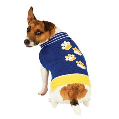 Fashion Pet Blue Pawz Dog Sweater Large
