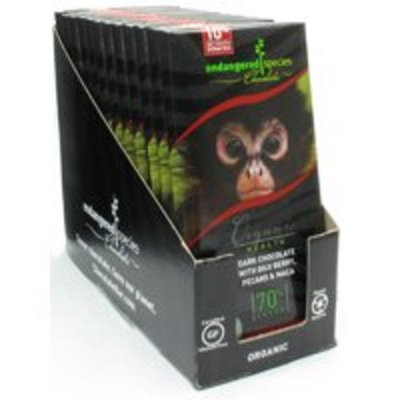 Endangered Species Chocolate Organic Dark Chocolate with Goji Berry, Pecans & Maca (Spider Monkey)