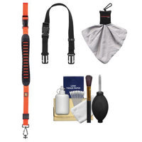 BlackRapid Cross Shot Sling Camera Strap (Orange) with BlackRapid BRAD Mod + Cleaning & Accessory Kit