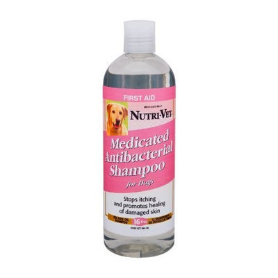 Nutri Vet Nutri-Vet Medicated Antibacterial Tea Tree Oil Shampoo for Dogs, 16-Ounce