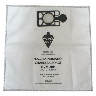 TOUGH GUY 25K813 Filter Bag,4-Ply, Composite, PK10