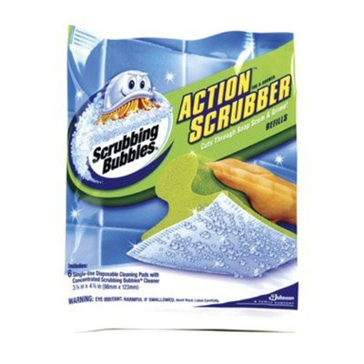 SC Johnson Scrubbing Bubbles Action Scrubber Refills - One 6 ct package.