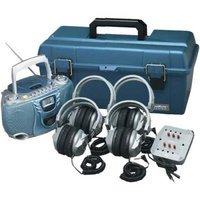 Hamilton Buhl LCPCD3854SV 4-User CD/Cassette Headphone Lab Pack