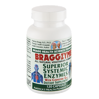 Braggzyme Superior Systemic Enzymes Dietary Supplement Capsules - 120 CT