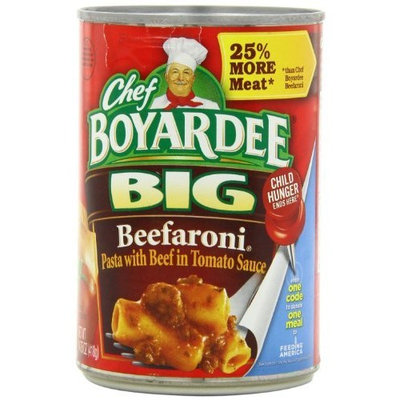 Chef's Secret Chef Boyardee Big Beefaroni, 14.75-Ounce Cans (Pack of 12)