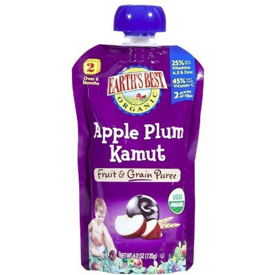 Earth's Best 2nd Foods Fruit & Grain - Apple Plum Kamut - 4.2 oz - 6 pk