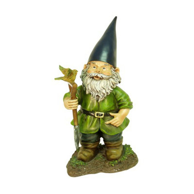 Echo Valley Outdoor Sculpture: Bobblehead Garden Gnome Statue