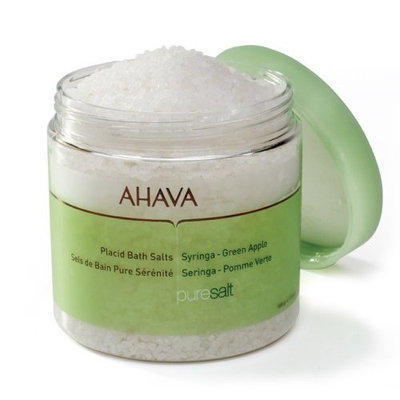 AHAVA Pure Spa Placid Bath Salts, Syringa - Green Apple, 17.5 oz.