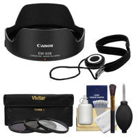 Canon EW-65B Lens Hood for EF 24mm & EF 28mm f/2.8 IS USM with 3 (UV/CPL/ND8) Filters + Accessory Kit
