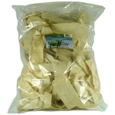 Rush Direct, Inc. Green Cow Rawhide Dog Bones, Natural Chips, 5-Pound Bag