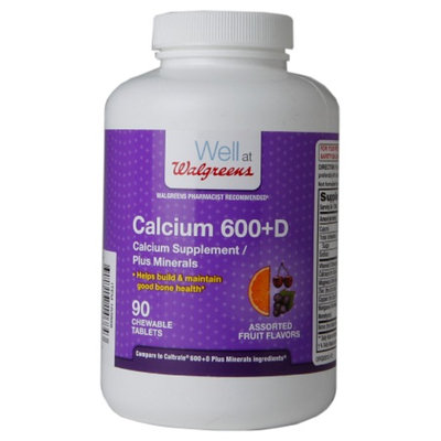 Walgreens Calcium 600+D Plus Minerals Chewable Tablets