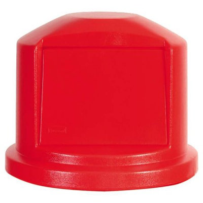 Box Partners RUB124D 44 Gallon Brute Container Domed Lid Red