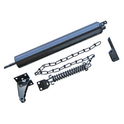 Ideal Security Inc. Heavy Duty Door Closer in Painted Black with Door Chain SK8730BL