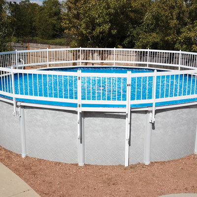 Topo-logic Systems, Inc. TOPO-LOGIC SYSTEMS, INC. Protect A Pool Pool Safety Fence, Kit A Tan Base Kit (8 sections) - TOPO-LOGIC SYSTEMS, INC.