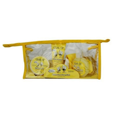 Bella B Baby Essentials Gift Set - 4 Pc - Trial Size Bubble Bath, Squeaky Bee Shampoo & Body Wash, Silk & Honey Baby Lotion and Little Bee Soothing Chest Rub