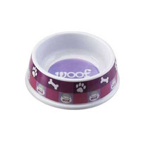 Ethical Pet Products (Spot) DSO6851 Designer Woof Plastic No-Tip Dog Dish, 6-Inch, Pink