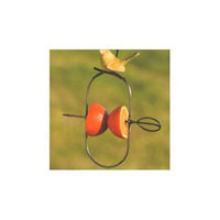 Ancient Graffiti Ceramic Fruit Spear Decorative Bird Feeder Set of 4
