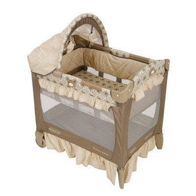 Graco Travel Lite Crib with Bassinet, Marlowe (Discontinued by Manufacturer)