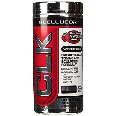 Cellucor CLK Stimulant Free Weight Loss Supplement, 90 Softgels, raspberry flavored